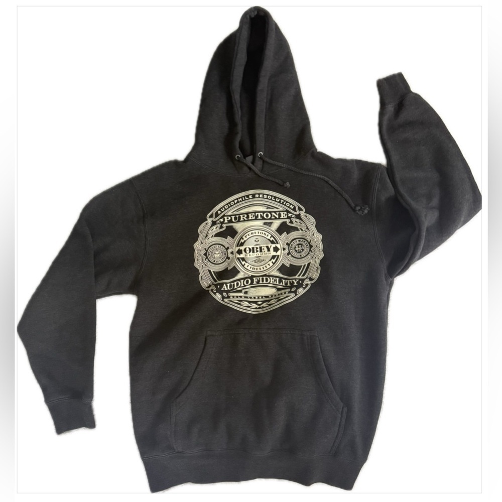 Obey Hoodie – Puretone Audio Fidelity Graphic Pullover – Size M
